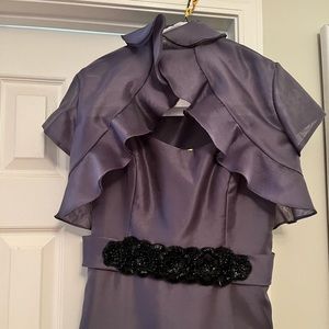 Gorgeous Noir by Lazaro floor length evening gown